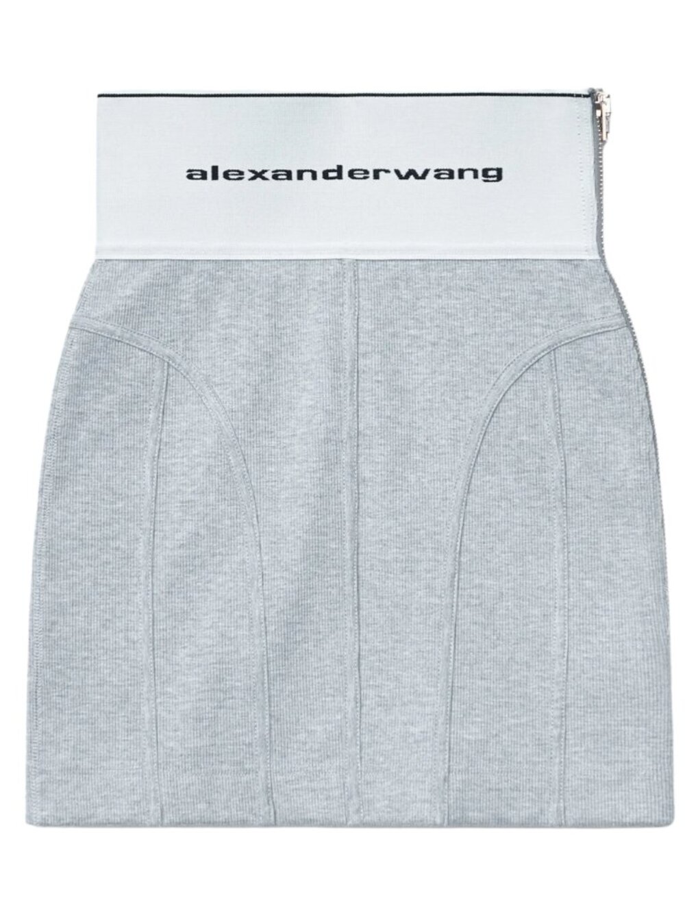 Alexander Wang Gray Logo Elastic Skirt